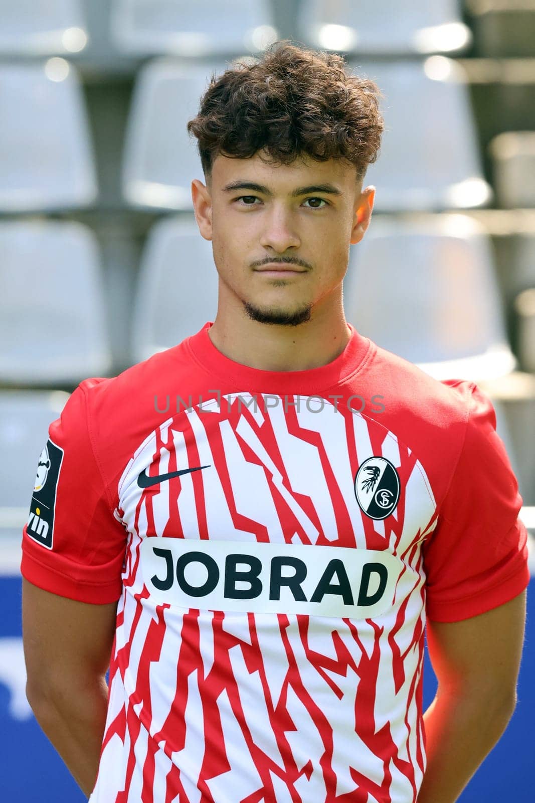Mika Baur (SC Freiburg II - U23) at the team photo SC Freiburg II - U23 - Season 2023/24