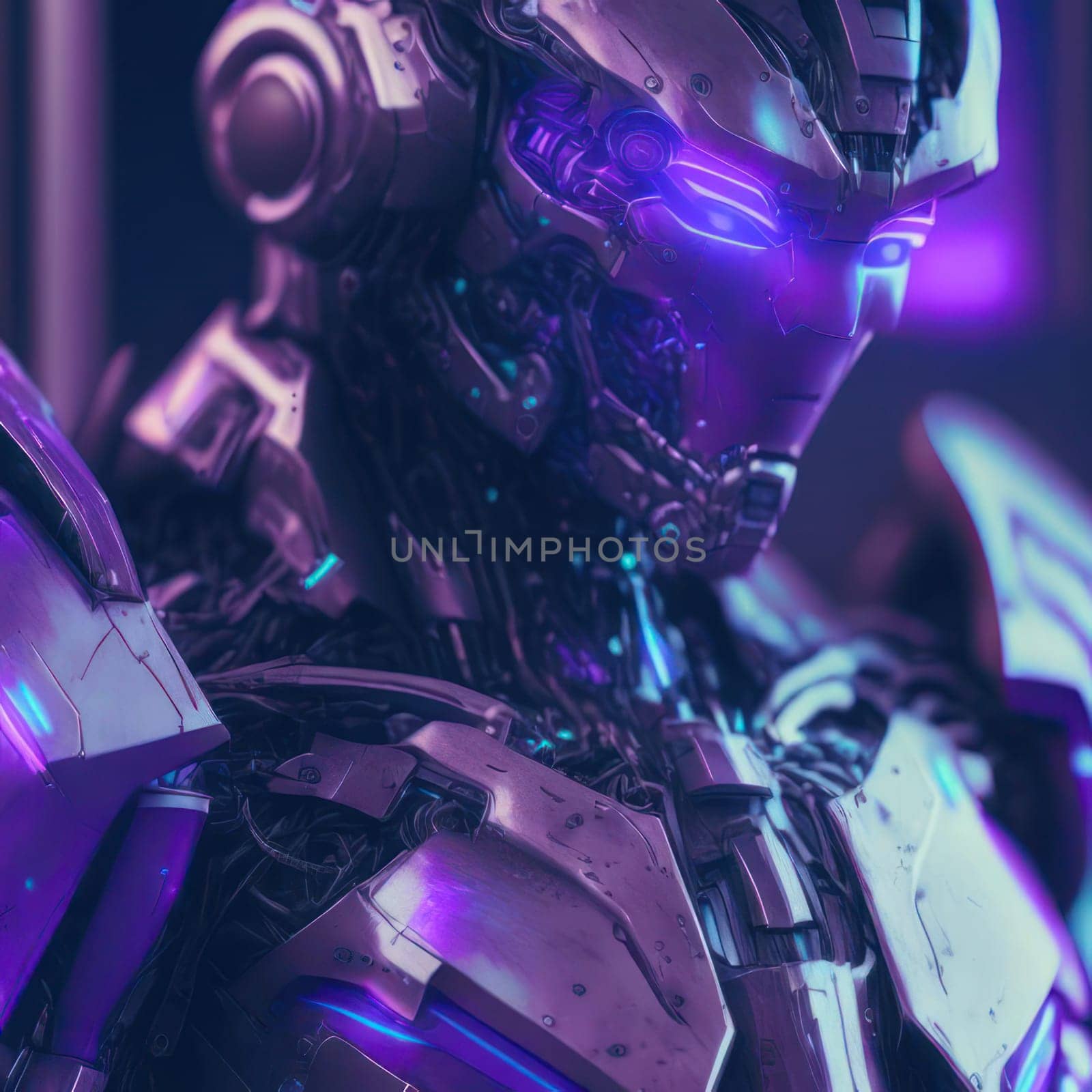 Technological cyborg. Image created by AI