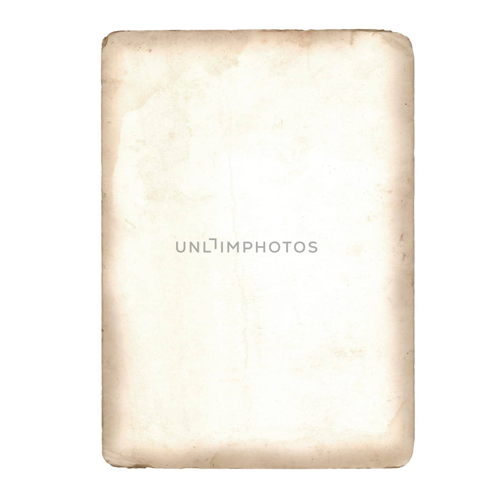 Old vintage paper texture isolated on white background