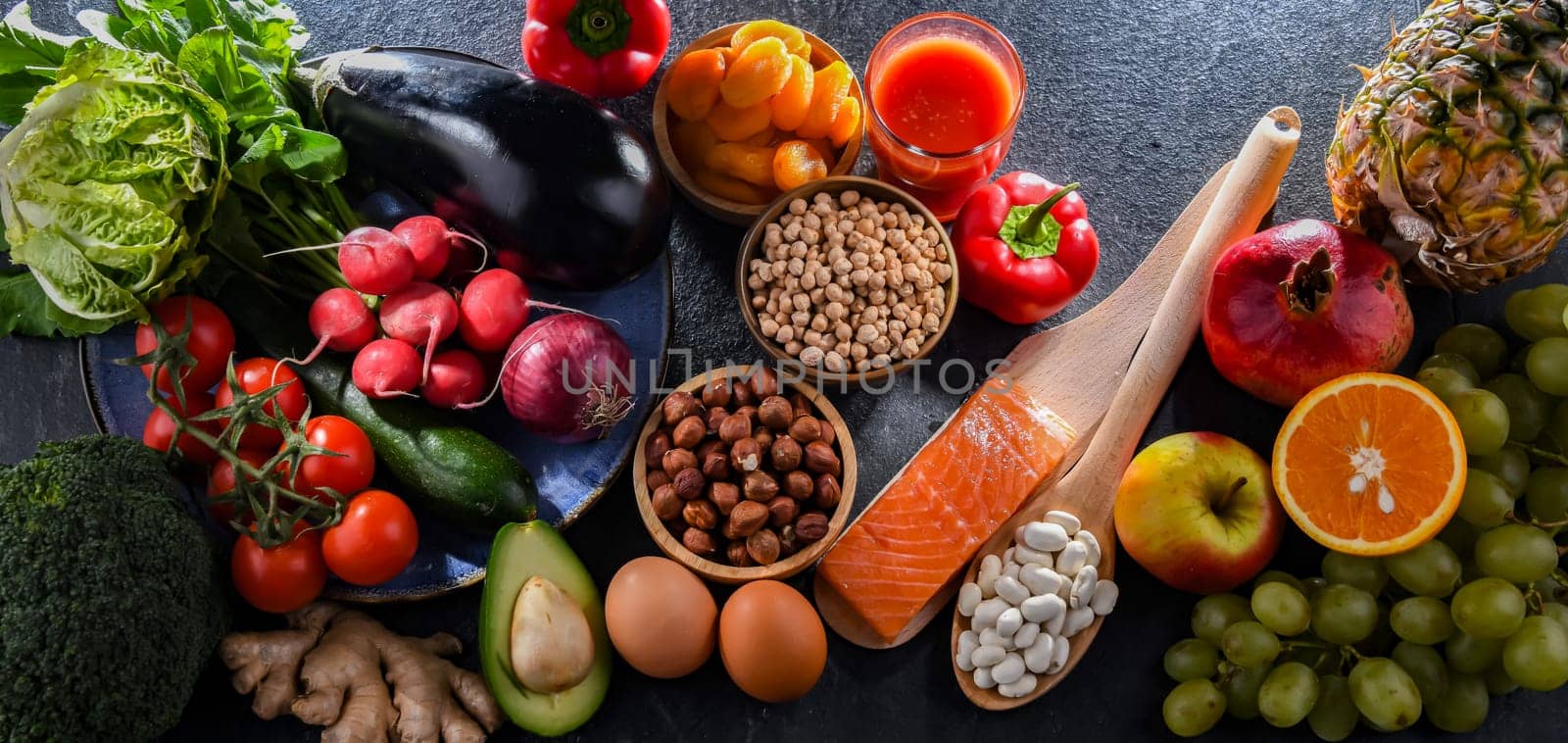 Food products representing the nutritarian diet which may improve overall health status