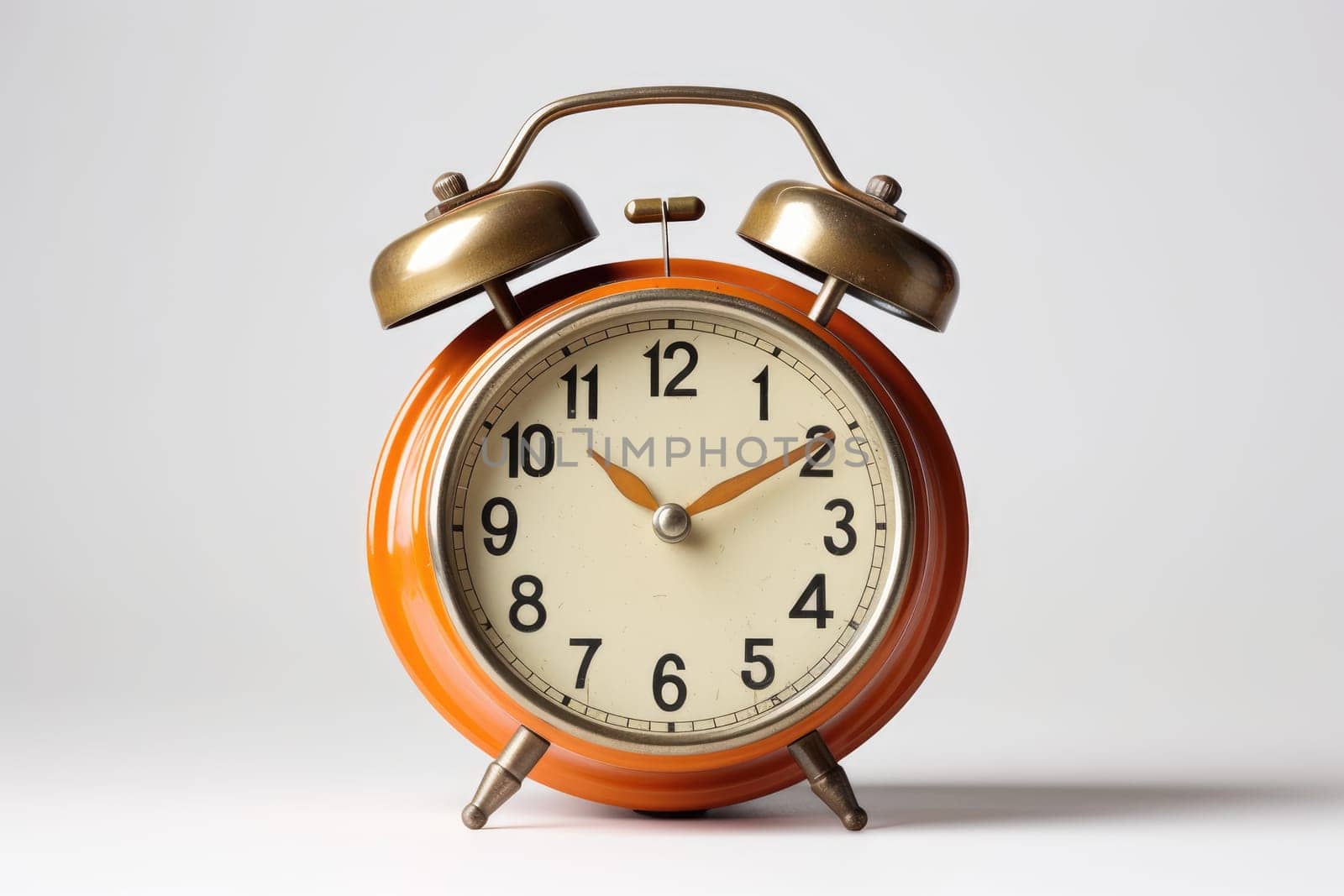 Vintage alarm clock. Generative AI