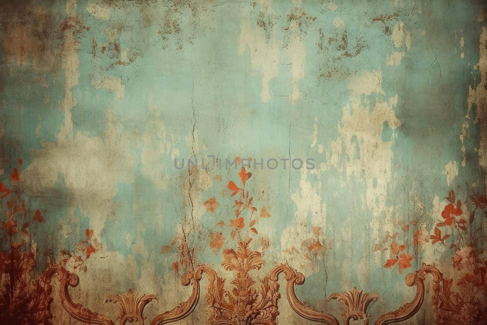 Vintage Old Wall Background. Generative AI