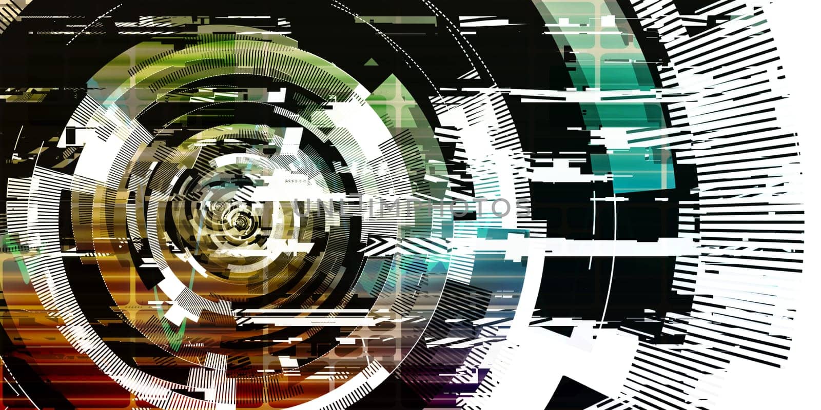 Virtual Technology Background on a Computer Network Tech Art
