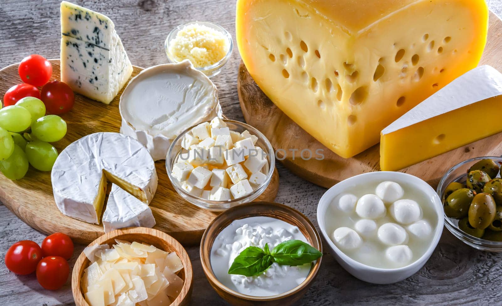 Composition with a variety of dairy products.