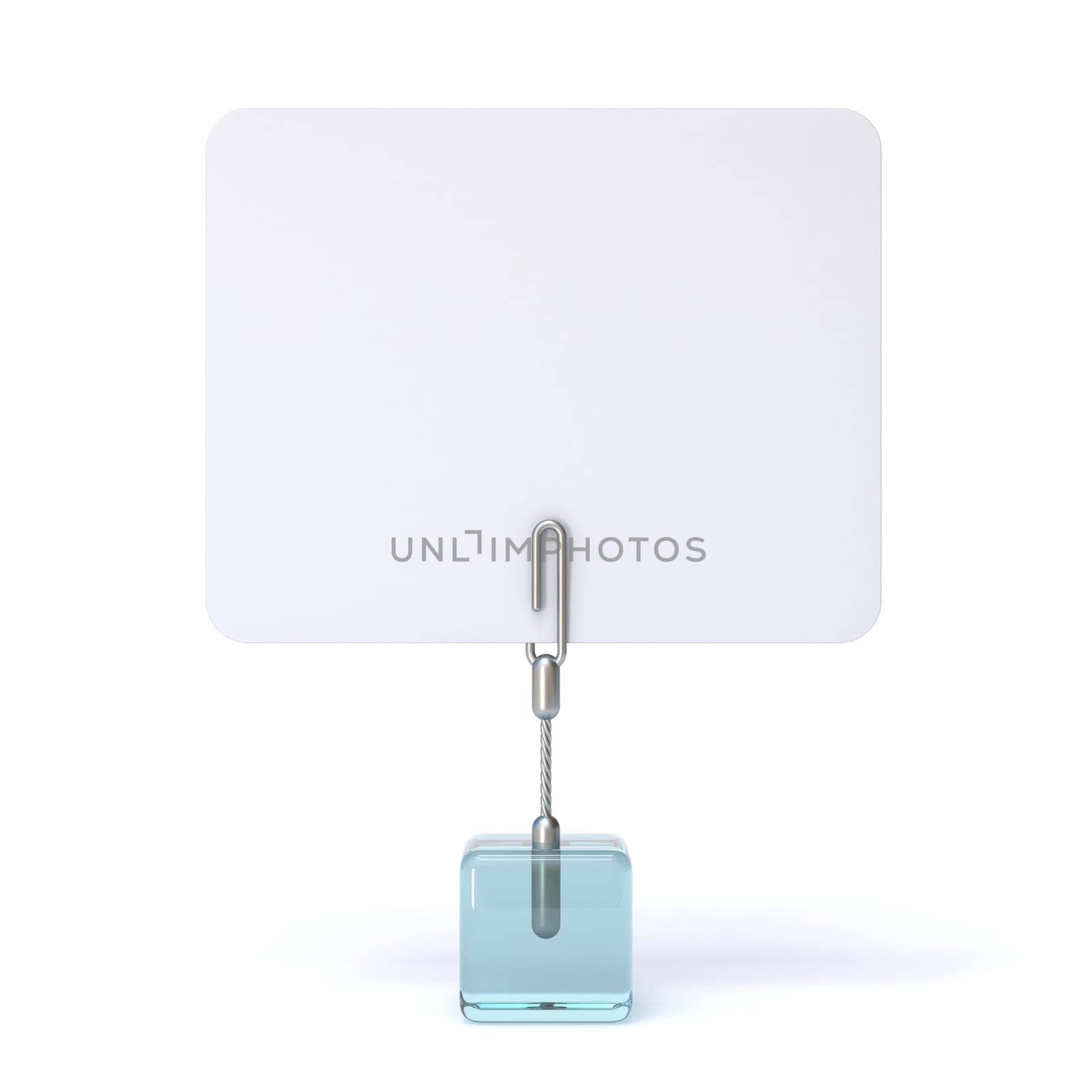 Message card holder 3D rendering illustration isolated on white background