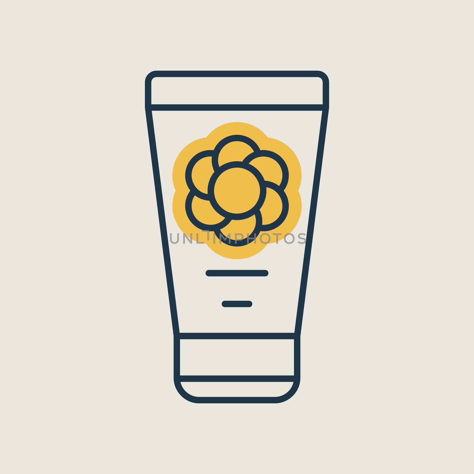 Baby cream moisturizer isolated vector icon. Graph symbol for children and newborn babies web site and apps design, logo, app, UI