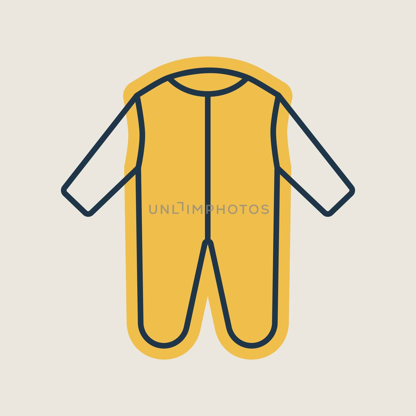 Baby bodysuit isolated vector icon. Baby Romper. Graph symbol for children and newborn babies web site and apps design, logo, app, UI