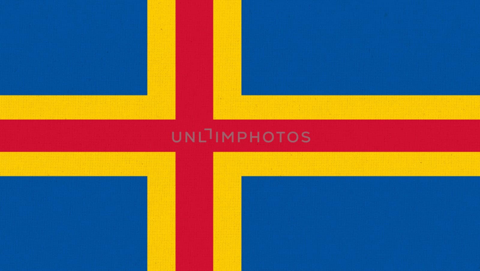 flag of Aland Islands. Aland Islands. smallest region of Finland. European region. European region.Island country. national flag on textured background. Fabric texture. Illustration of national symbol