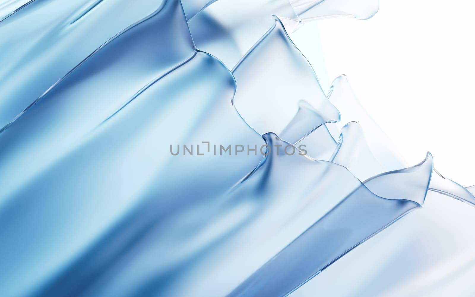Gradient transparent cloth background, 3d rendering.