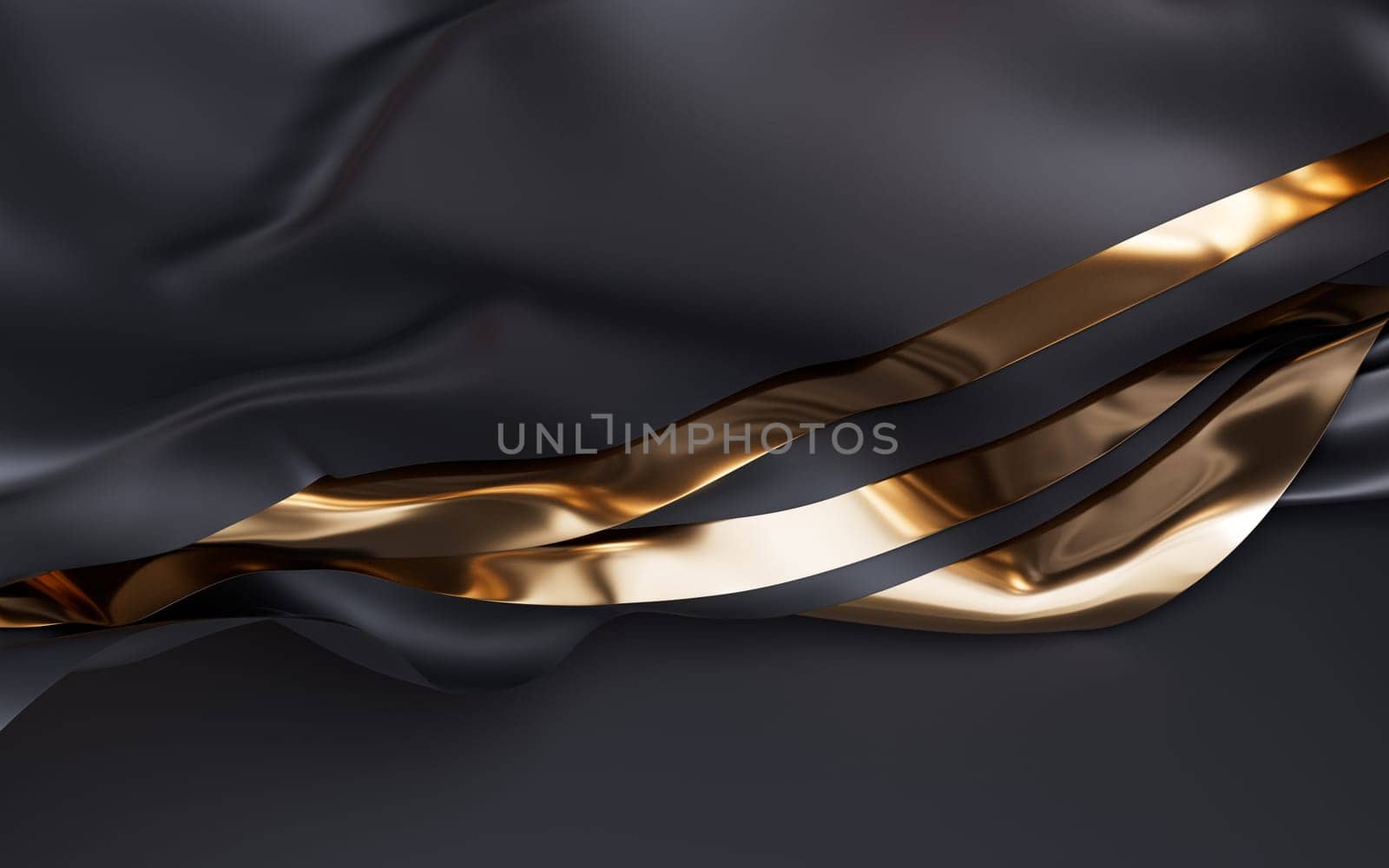 Flowing wave multilayer background, 3d rendering.