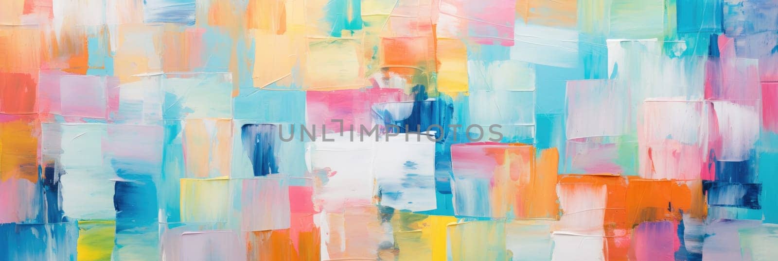 Abstract rough colorful art painting texture, with oil brushstroke on canvas. Generative AI