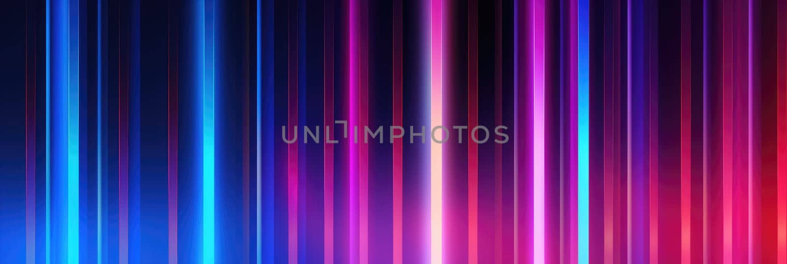 Abstract futuristic background with pink blue glowing neon lines. Generative AI