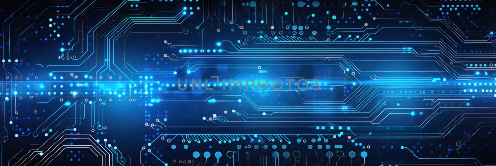 Modern technology circuit board texture background design. Generative AI