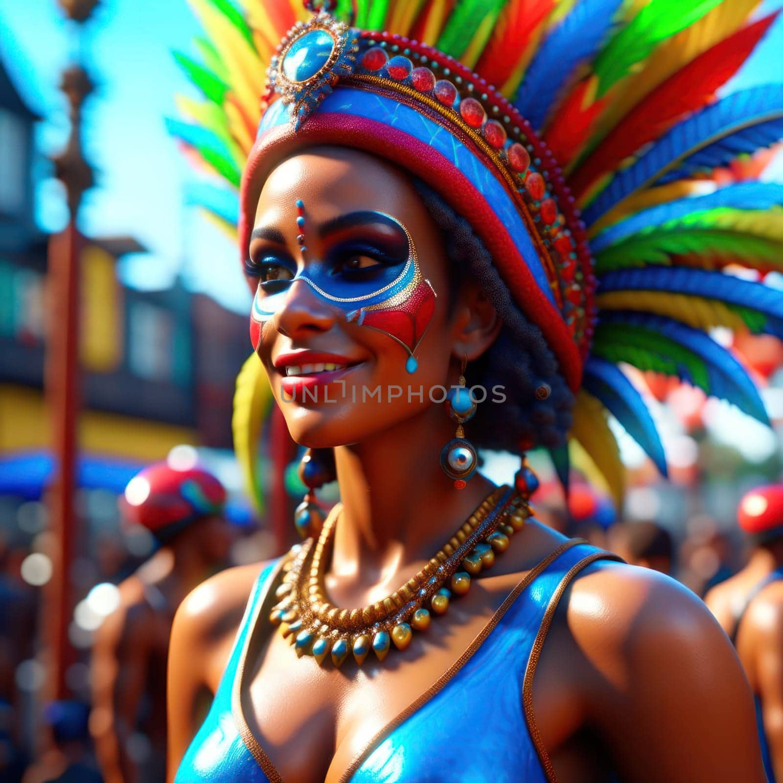 Girl at the carnival. Image created by AI