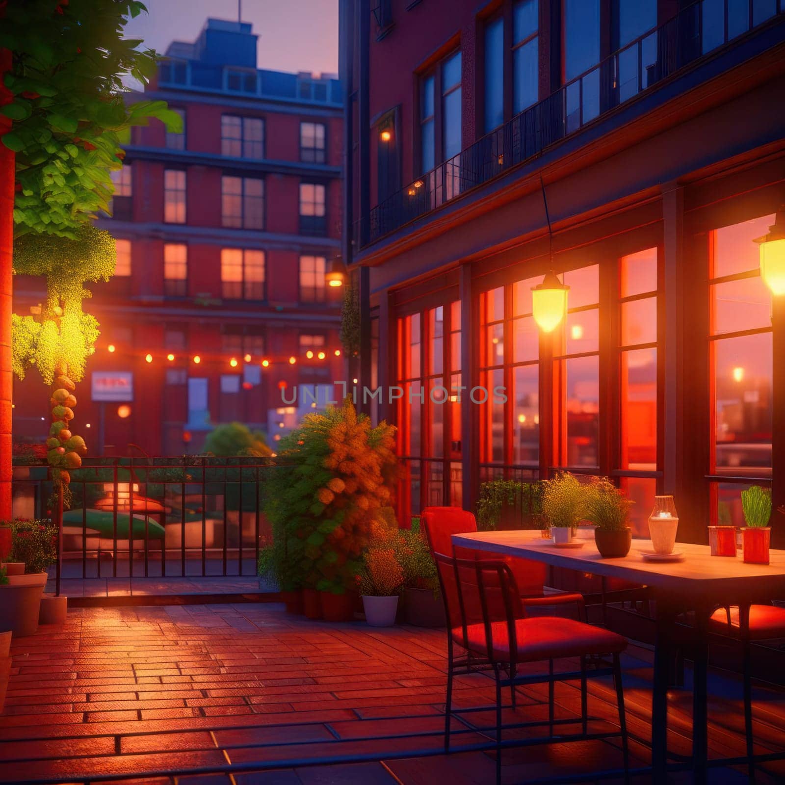 Summer evening. Image created by AI