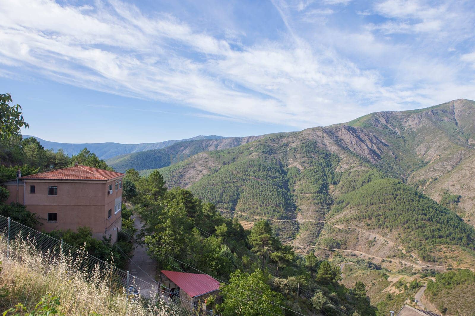 El Robledo, the highest extremaduran locality, Las Hurdes Region, Caceres, spain