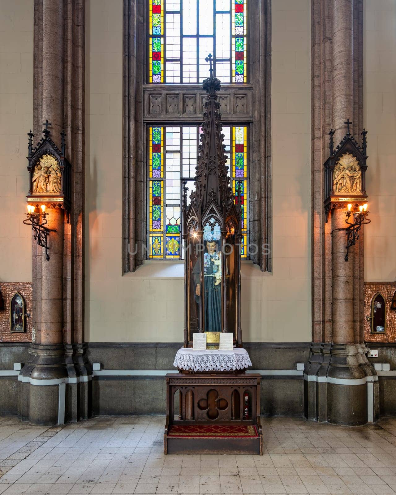 Istanbul, Turkey - May 13, 2023: Interior of St. Anthony of Padua Church, the largest Roman Catholic Church in Istanbul, located in Istiklal Street