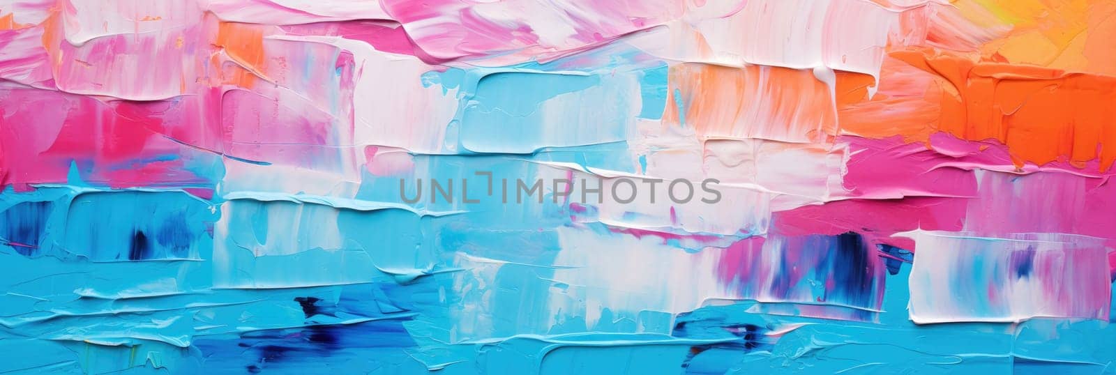 Abstract rough colorful art painting texture, with oil brushstroke on canvas. Generative AI