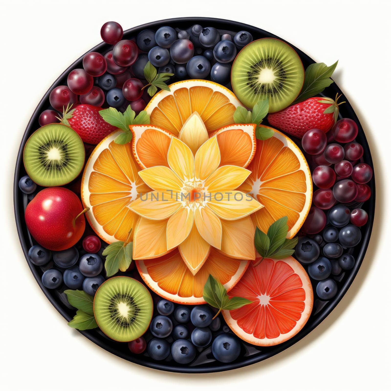 Illustration of Fruit Cake. Generative AI