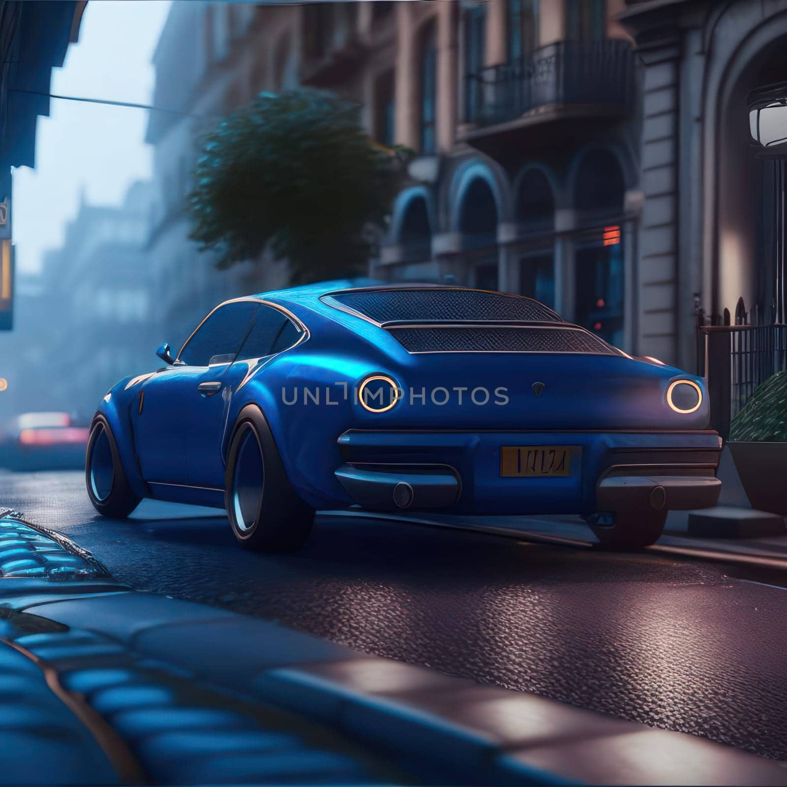 The Blue Machine. Image created by AI