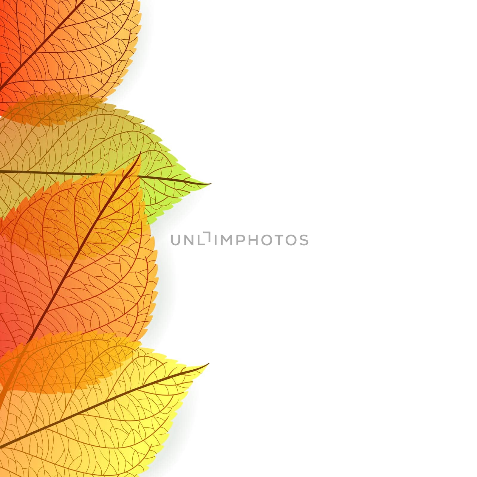 Background with stylized autumn leaves