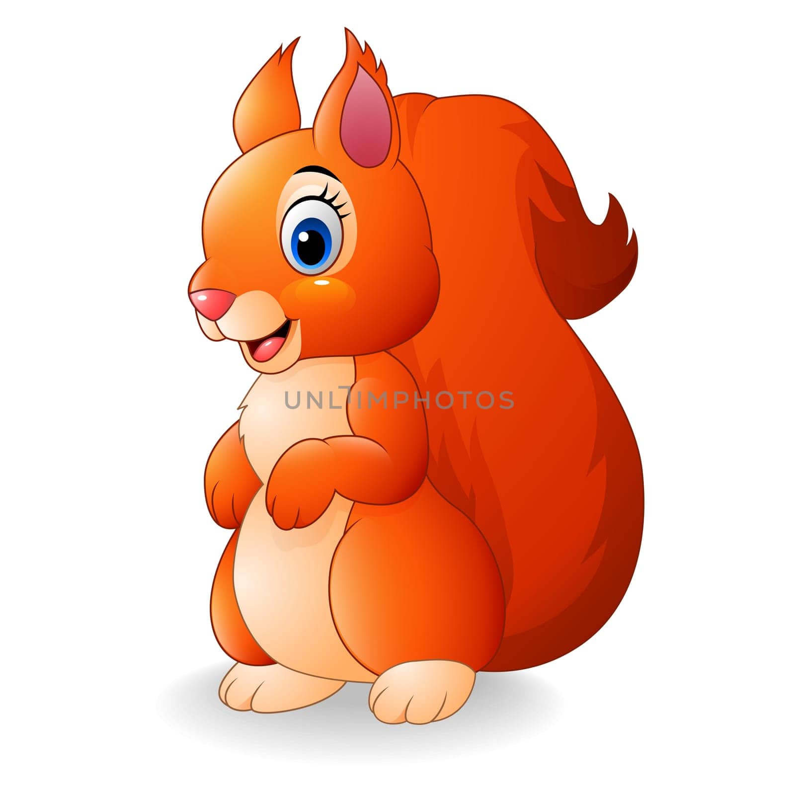 Cartoon adorable squirrel