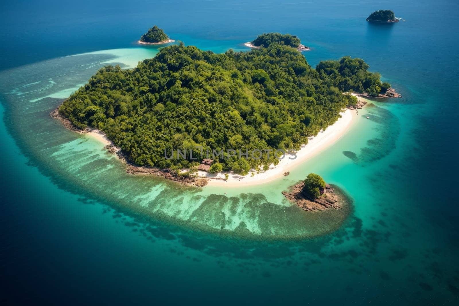An island in the middle of the ocean