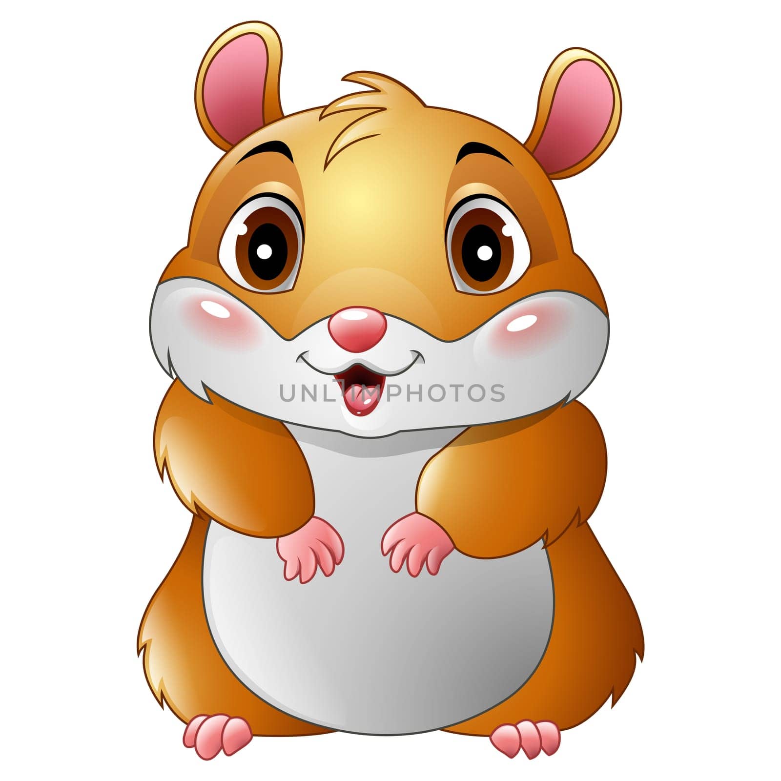 Cartoon smiling hamster
