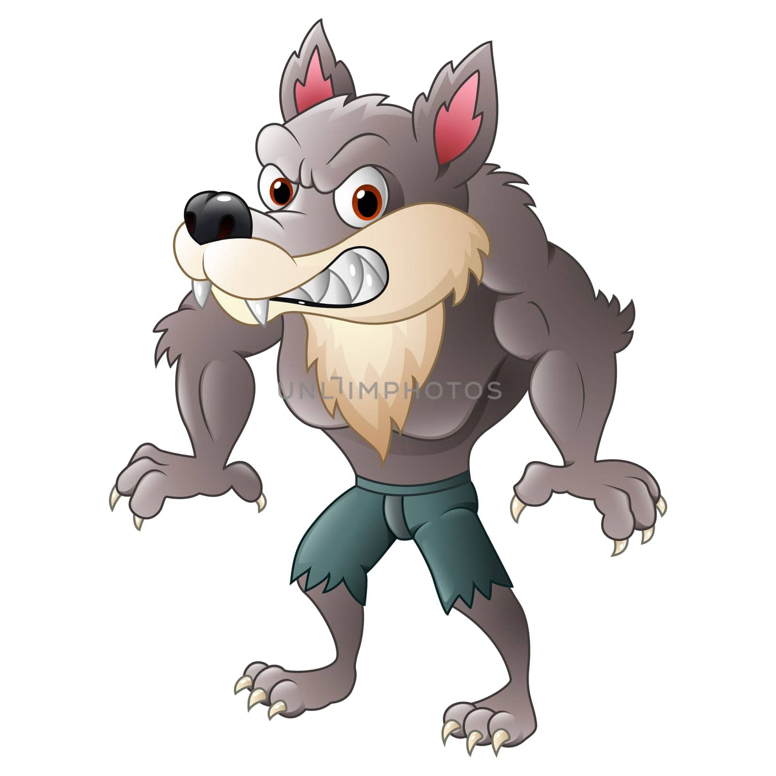 Cartoon werewolf