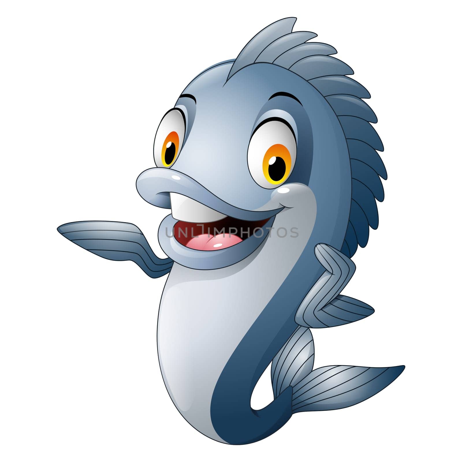 cartoon fish giving thumb up