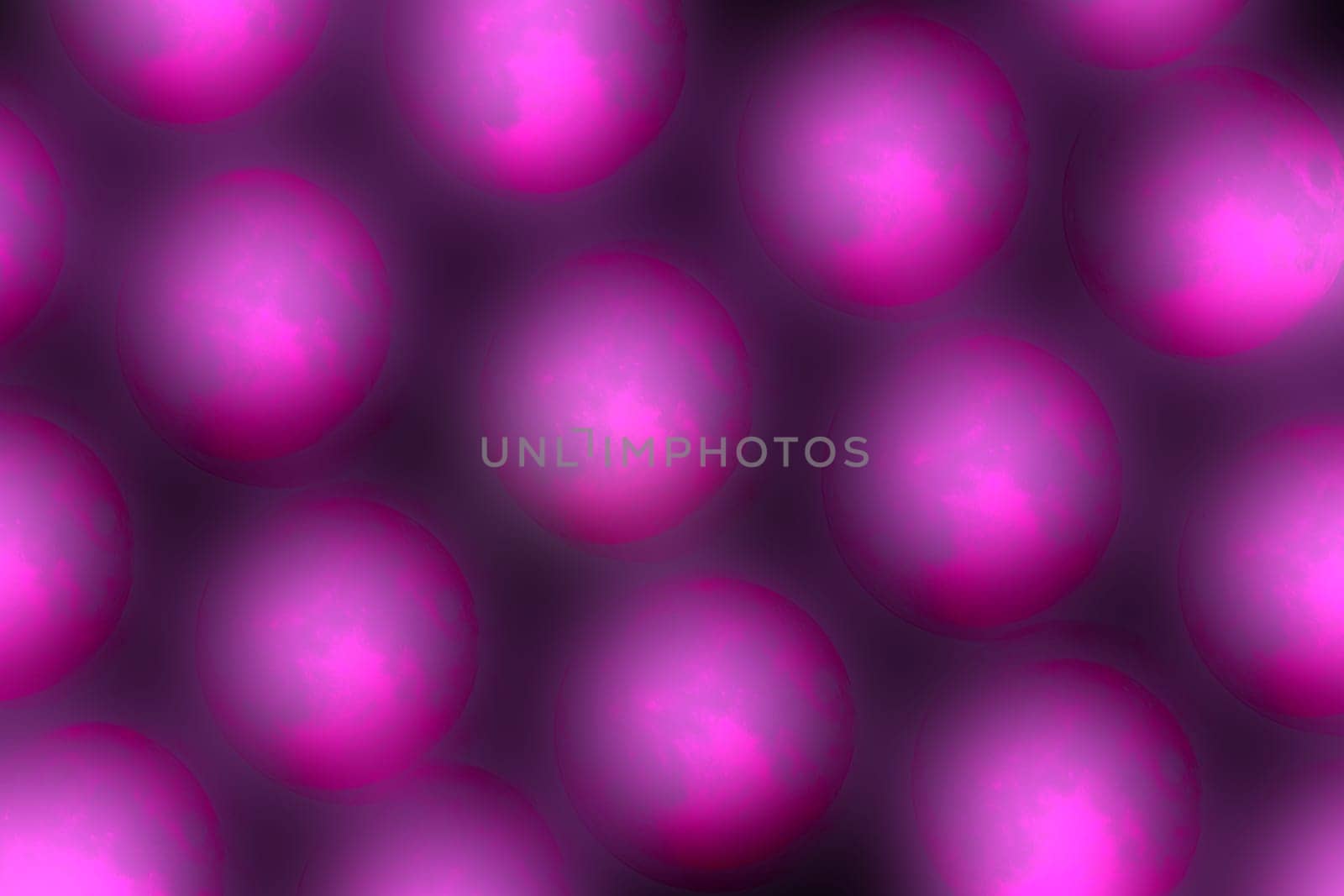 Abstract multiple pink colored earth planets with parallel universes. Futuristic technology texture for business and science presentation backdrop.