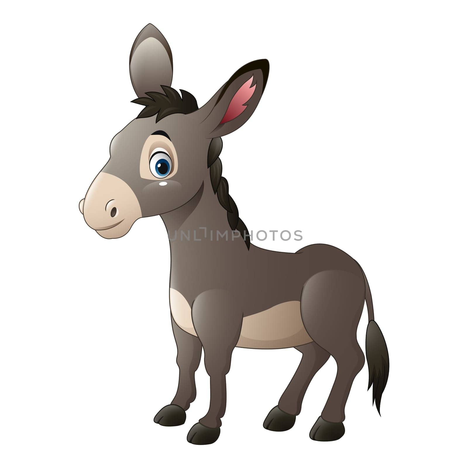 Cartoon happy donkey