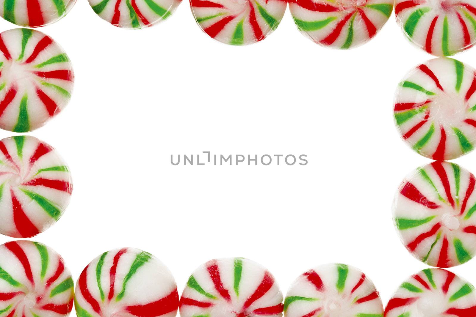peppermint candy on a white background by kozzi