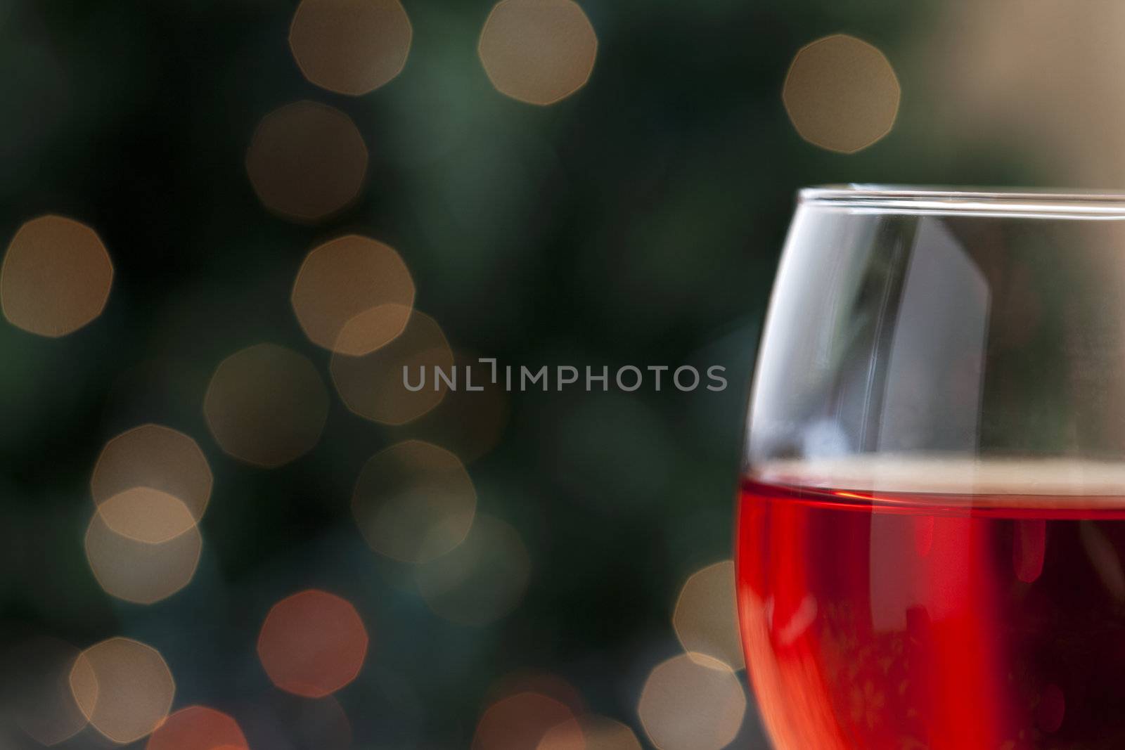 glass of red wine by kozzi