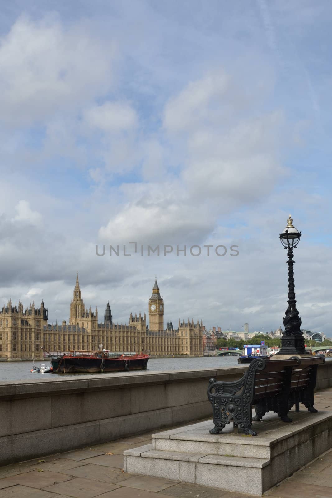 london embankment with parliament