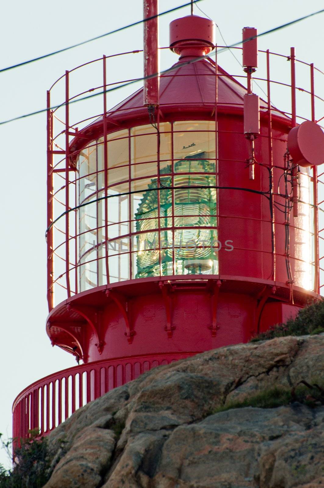 Red light house close up