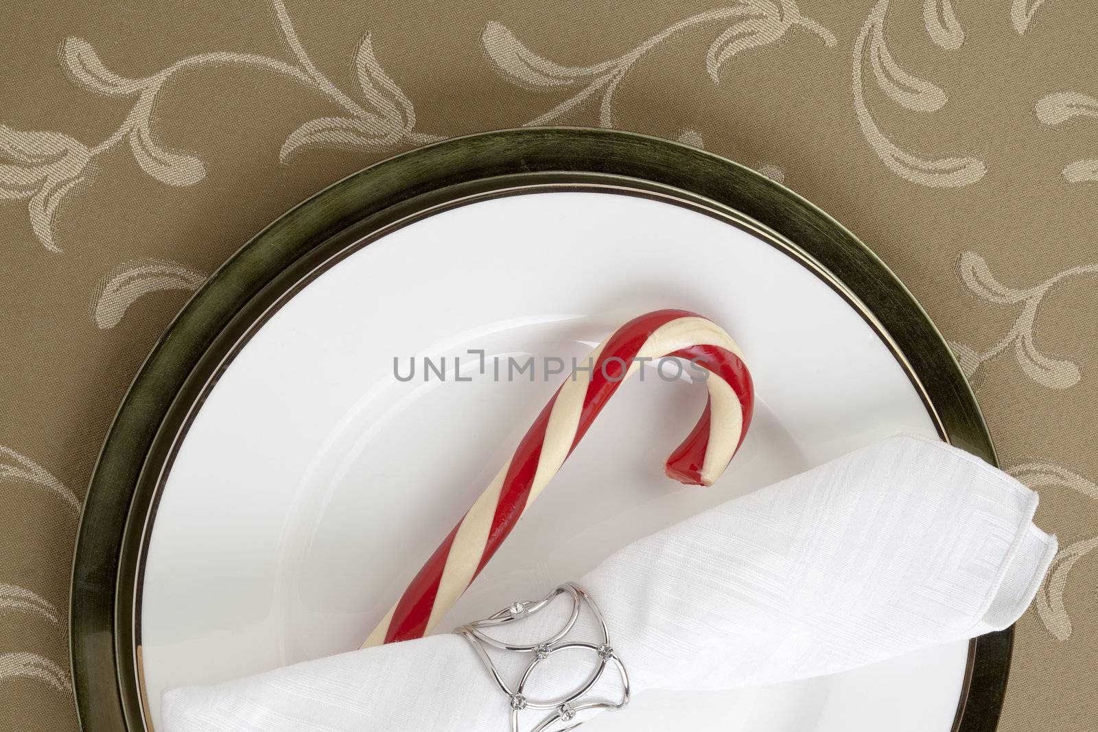 candy cane with table napkin by kozzi
