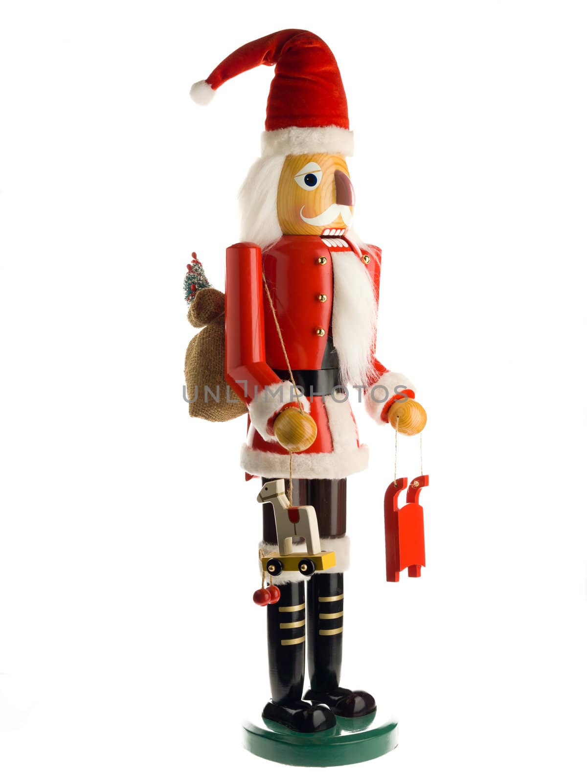 Close-up shot of figurine of a Santa Claus.