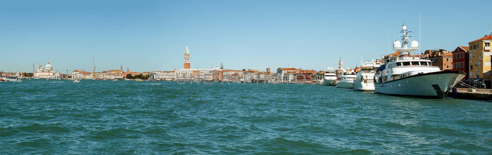 Panorama of Venice  Italy  view from sea