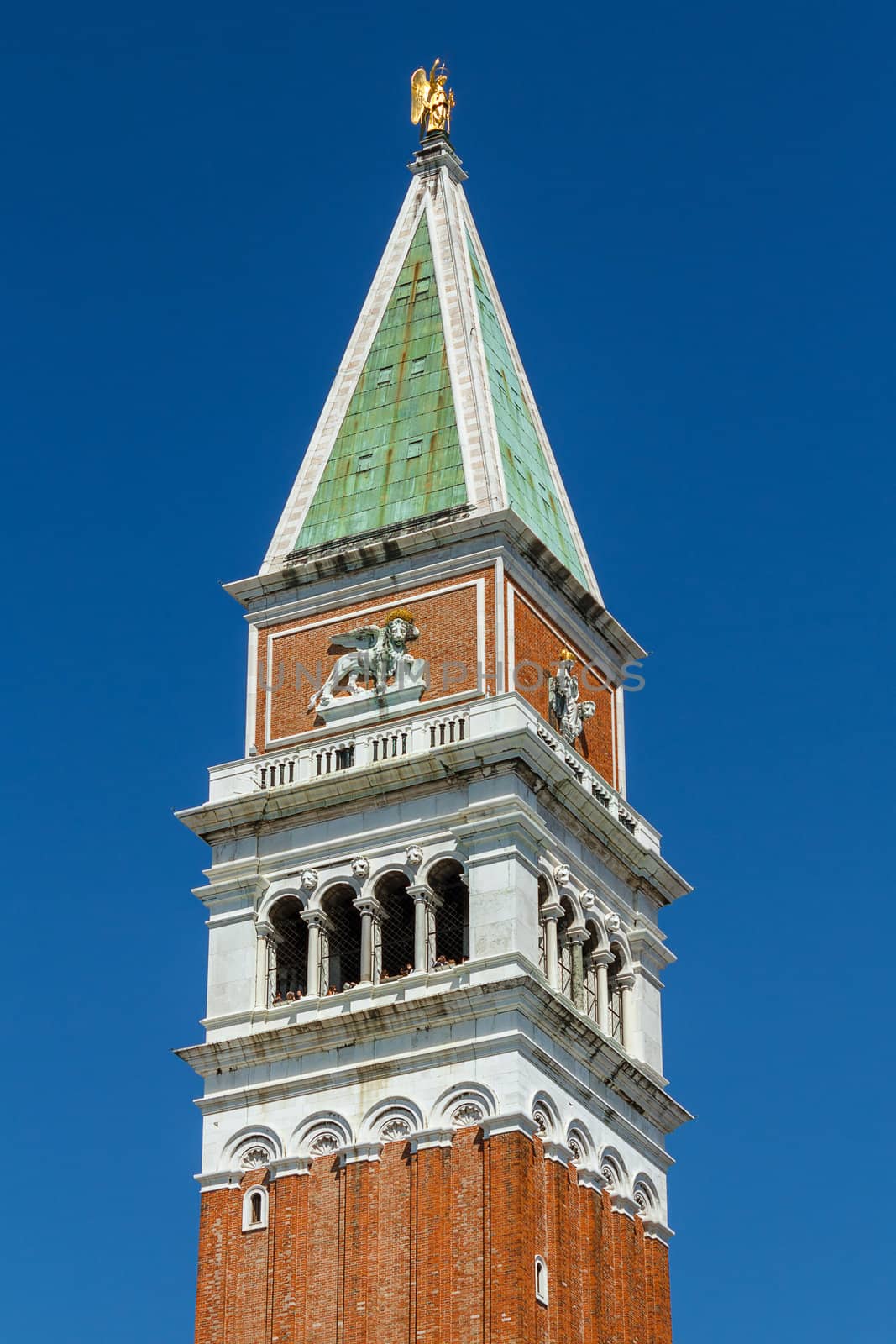 Campanile di San Marco in Italian, the bell tower of St Mark's Basilica in Venice, Italy. 