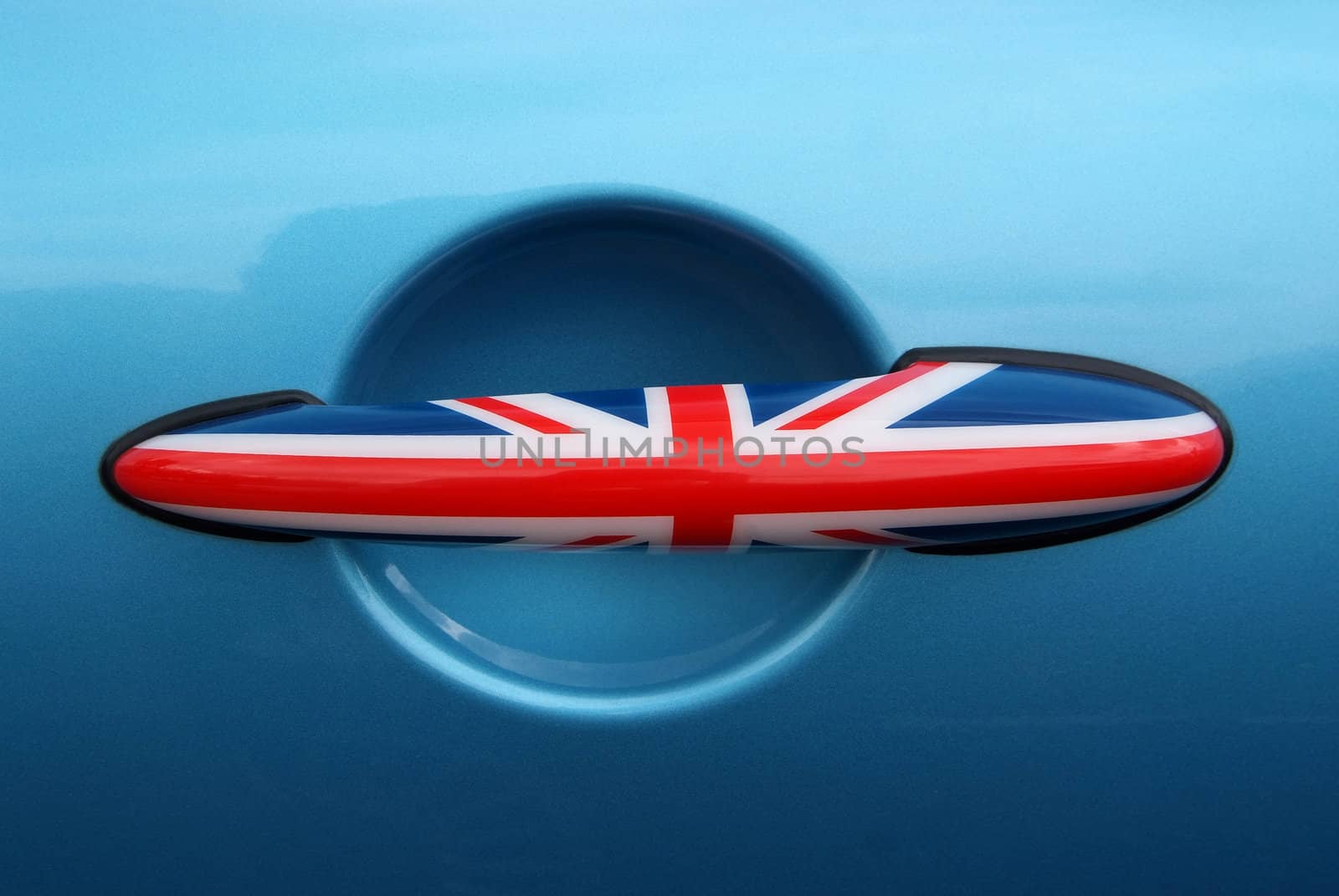 British flag design car door handles.