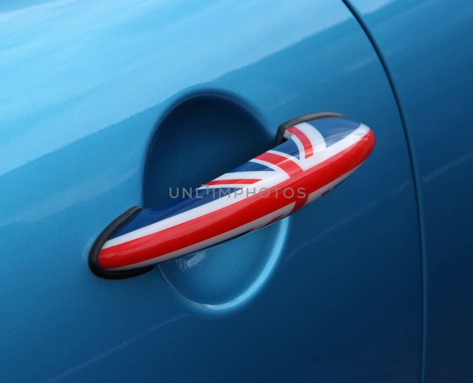 British flag design car door handles. by opasstudio