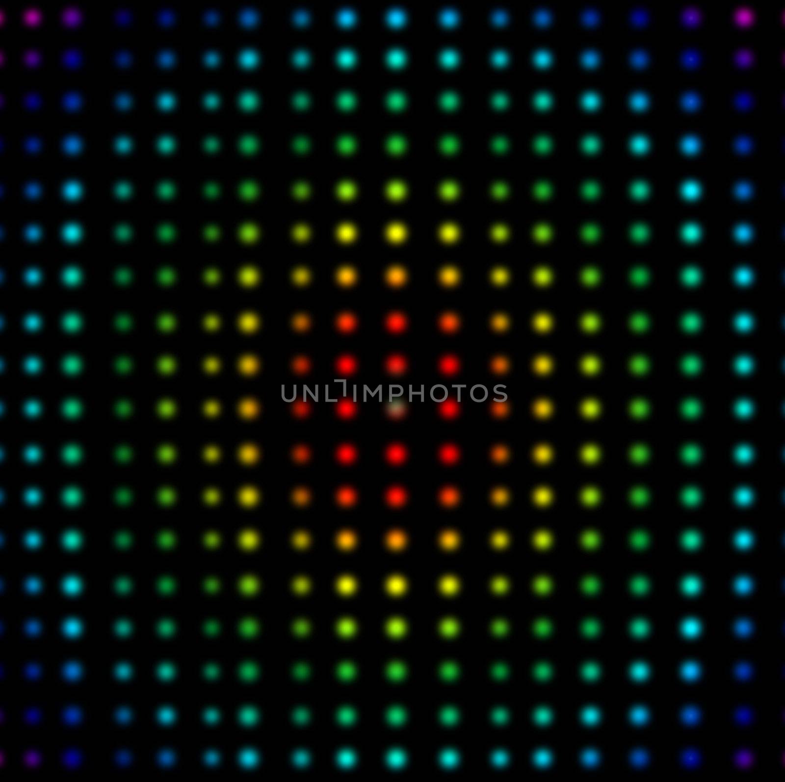 Multicolored dots placed in lines by Wavebreakmedia