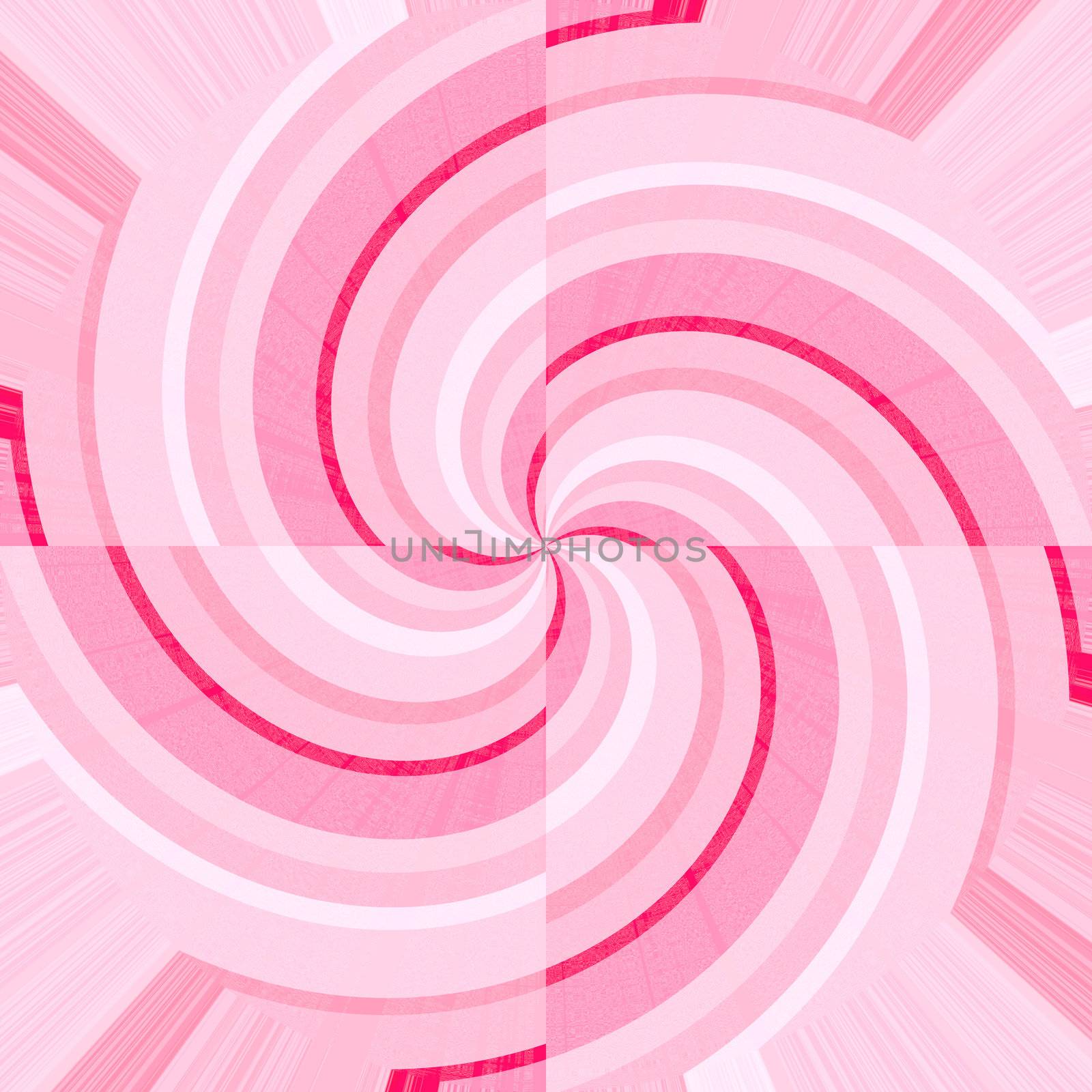 Pink and white curves forming spirals