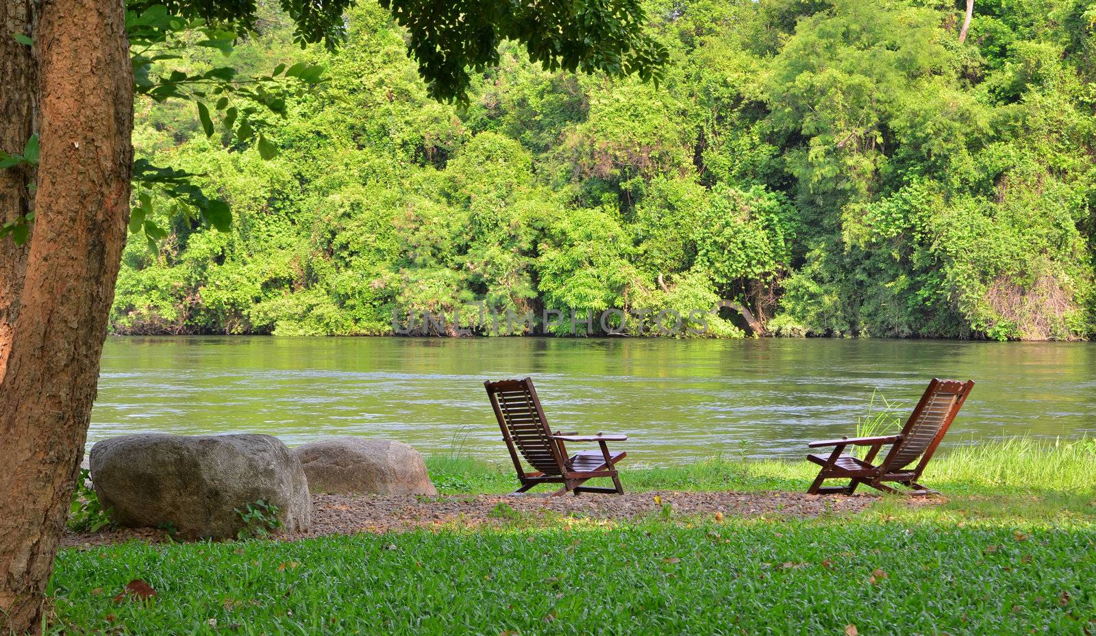 Lake chairs and River