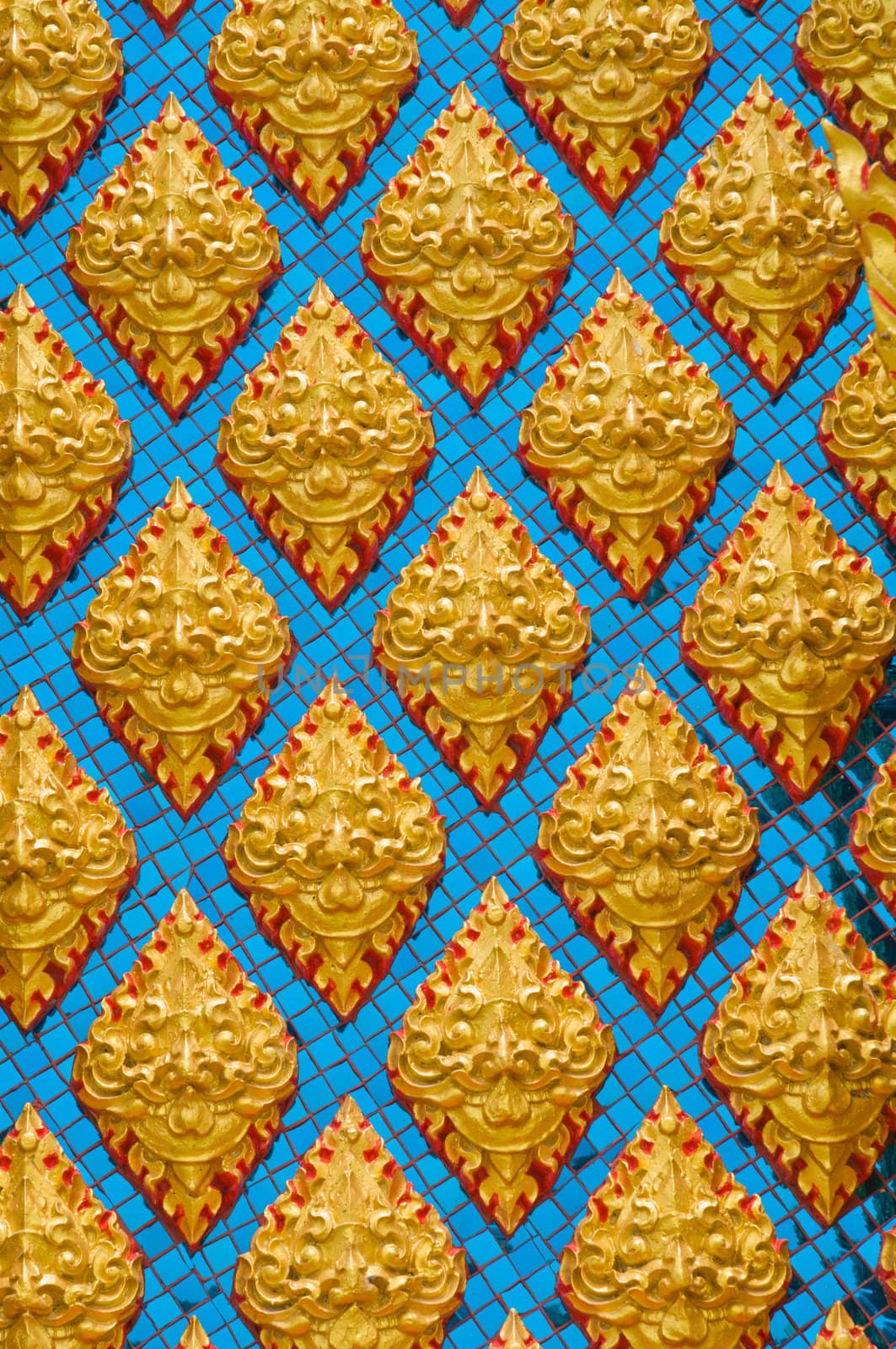 native thai style of pattern on wall