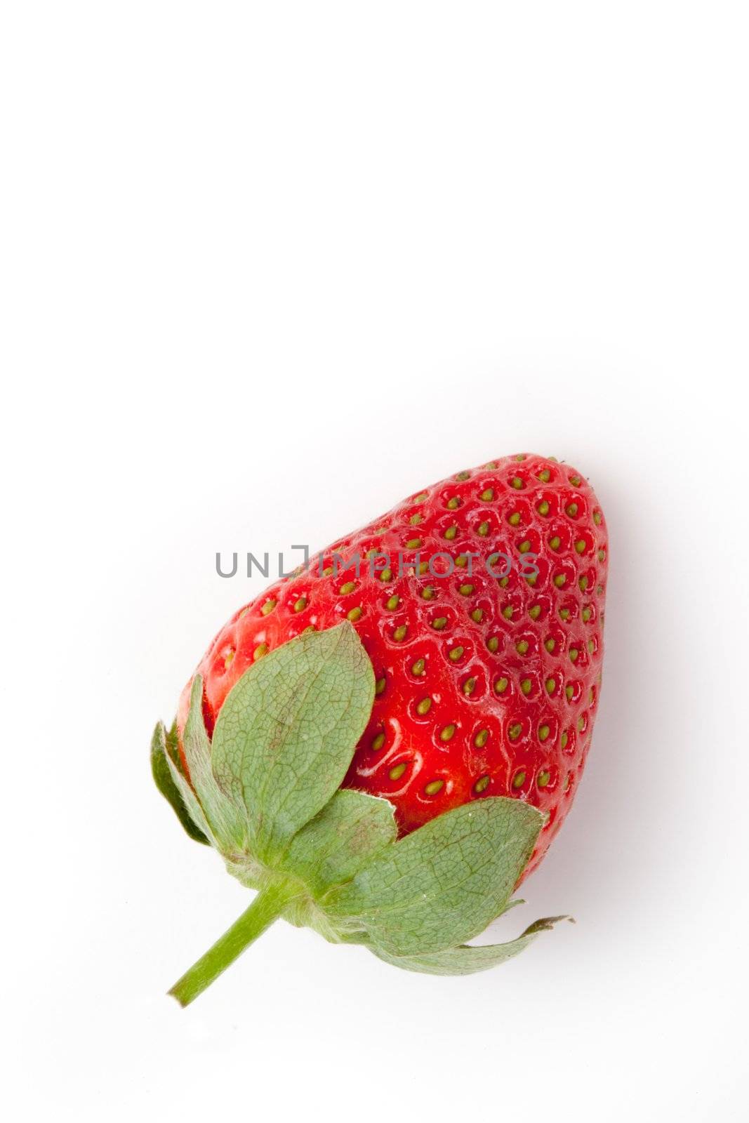 Strawberry against a white blackground