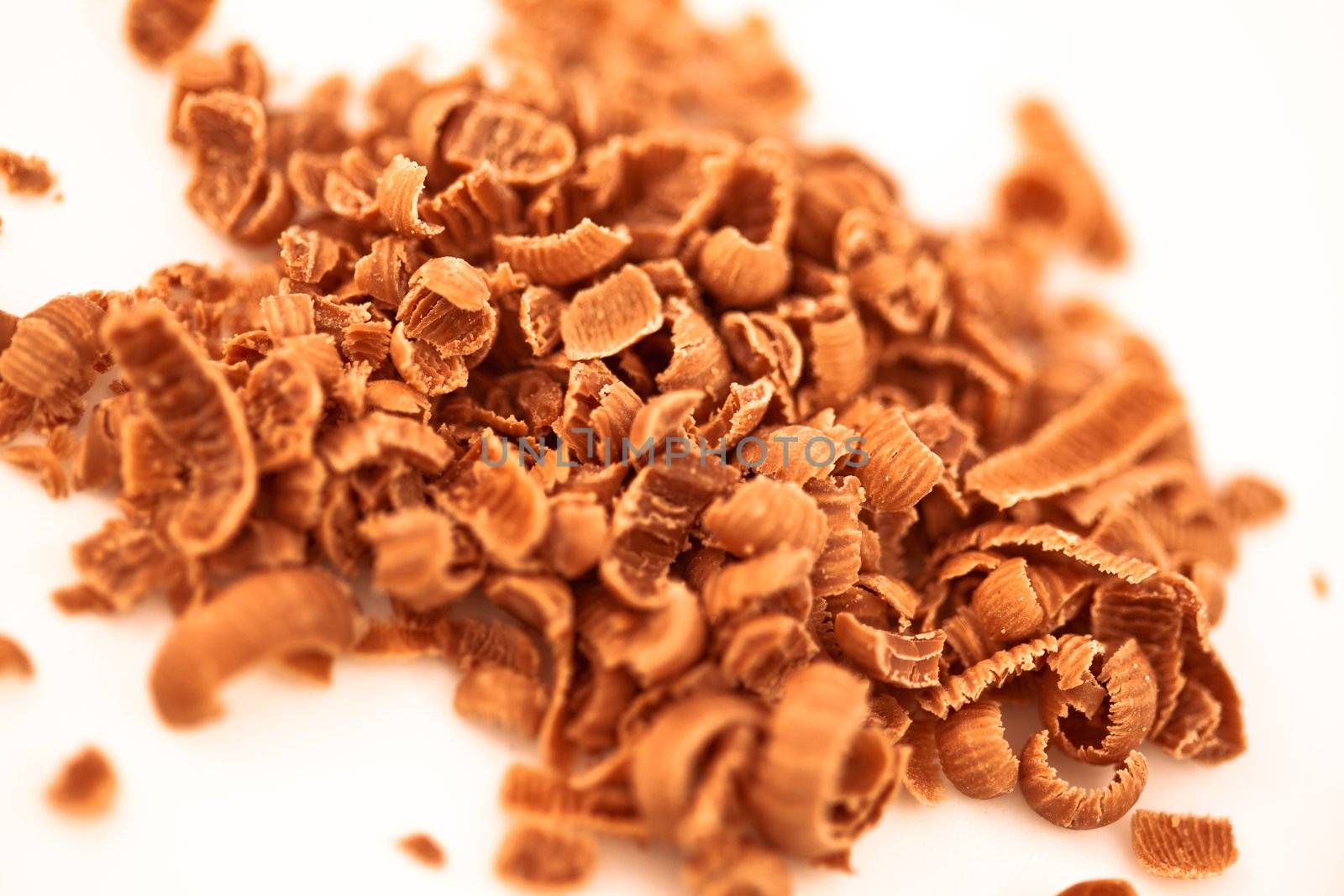 Many chocolate shavings  by Wavebreakmedia