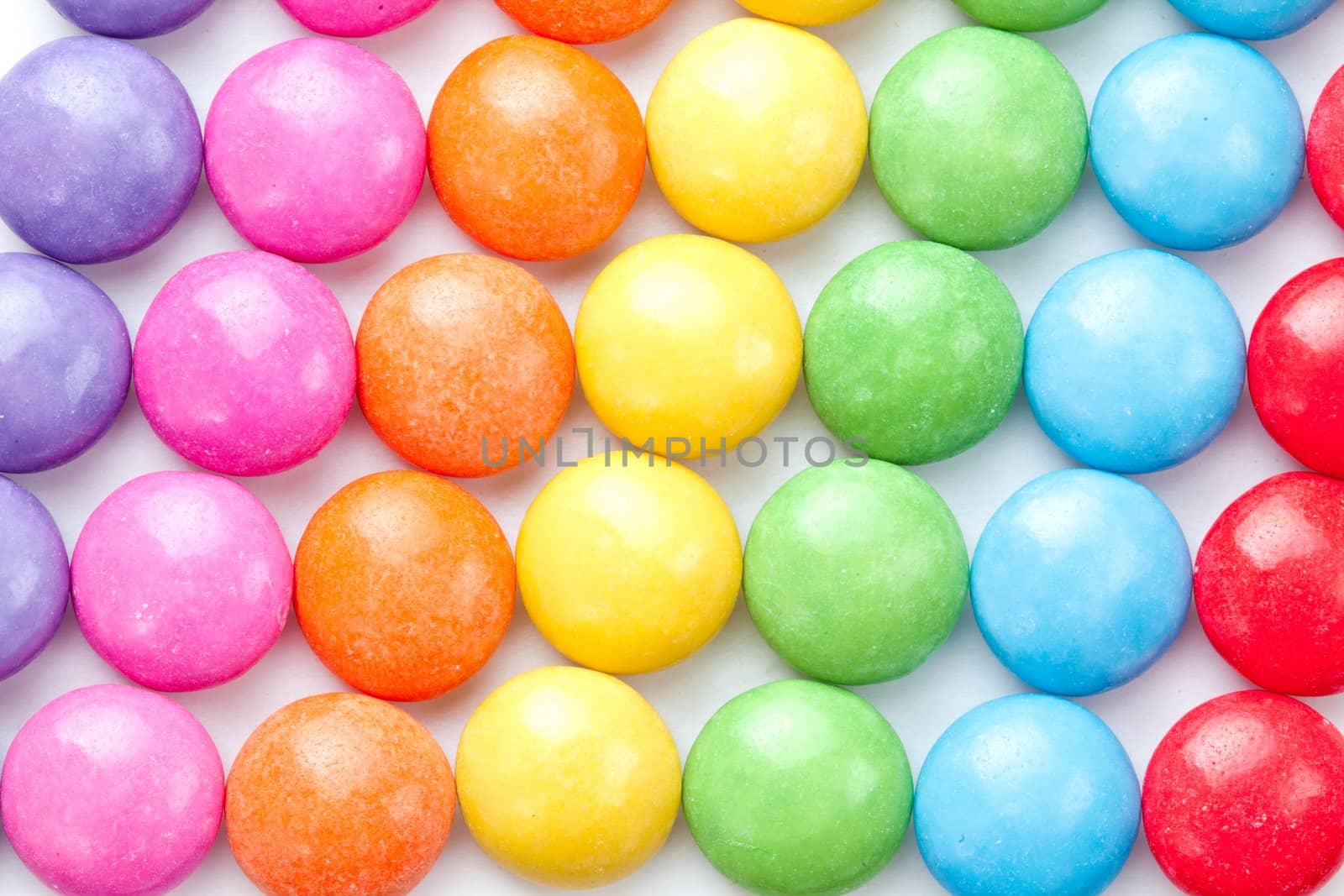 Sweetmeat multi coloured against a white background