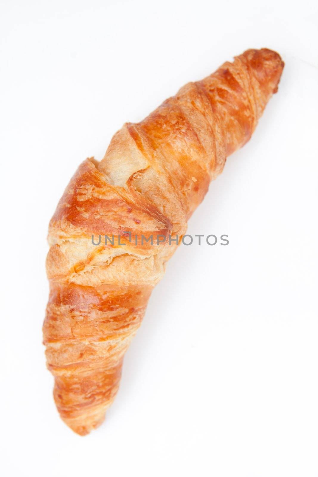 Croissant against a white background